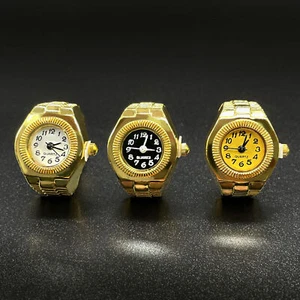 Ring Watch Novelty Vintage Finger Watch Ring Fashion Accessory Round Mini Watch - Picture 1 of 13