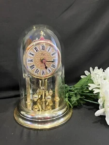 Small Ergo Quartz Clock. 7.5 Inches With Glass Dome. Keeps Time - Foto 1 di 10