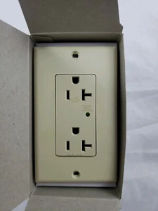 LEVITON 5380-I DECORAZIONE SURGE PRESA DUPLEX INDUSTRIALE - AVORIO 149612 - Foto 1 di 3