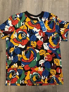 NWT Adidas Originals RICH MNISI All Over Print Loose Tee T Shirt Top NWT Size L - Picture 1 of 11