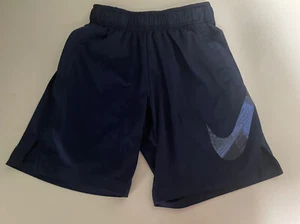 NIKE dri fit youth boys athletic shorts navy blue sz small - Picture 1 of 6