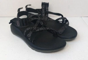 Chaco Kids Ecotread Unisex Black/White Strappy Sandals Size 13 - Picture 1 of 10