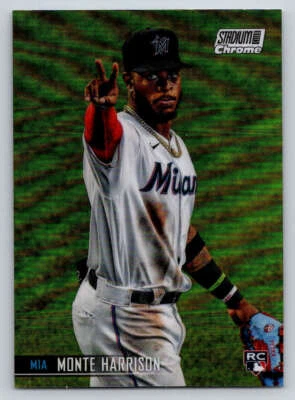 2021 Stadium Club Chrome Refractors #156 Monte Harrison (ref Y00501) - Image 1 of 2