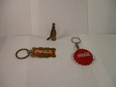 Vintage Coca Cola Keychains Lot of 3 Collectible Coke Keychains Lot - Image 1 of 4