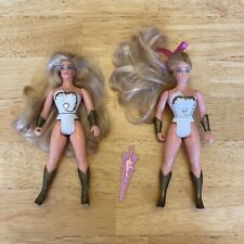 Lot 1984 Mattel She-Ra Princess Starburst Action Figures + Sword Pink Vintage