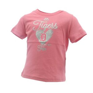 Detroit Tigers Official MLB Genuine Infant Baby Girls Size Pink T-Shirt New Tags