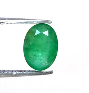 7x5 mm Zertifiziert Natürlicher Smaragd Ovalschliff 0,87 kt Facettiert Lose Edelstein - Bild 1 von 6