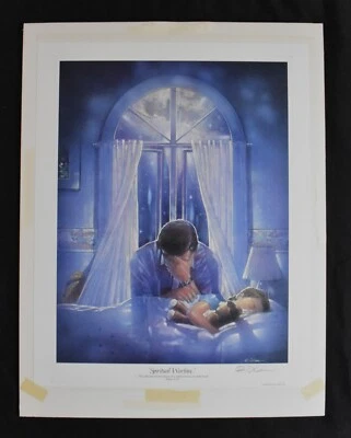 Arte de oración cristiana Ron DiCianni GUERRA ESPIRITUAL limitado, firmado y numerado Foto 1 de 4