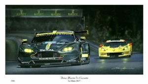 DRUCK ASTON MARTIN VANTAGE #97 v CORVETTE C7R LE MANS 2017 GTE PRO BERÜHMTE SCHLACHT - Bild 1 von 5