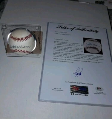 TED WILLIAMS RED SOX SIGNED AMERICAN LEAGUE BASEBALL (BOBBY BROWN) PSA LOA - Image 1 of 4