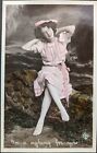 "Seufzen für dich" Glamour Beauty Frau, getöntes echtes Foto Hart Postkarte 1900er
