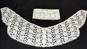 LOT ANCIEN COL EN DENTELLE BRODE ET UNE MANCHETTE DEBUT XX-N°702/28 - Foto 1 di 6