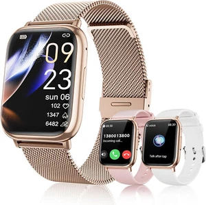 Smartwatch Damen Herren mit Telefonfunktion Armbanduhr für iPhone Samsung Huawei - Bild 1 von 7