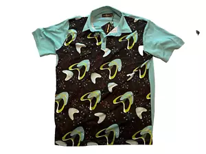 Neu mit Etikett Loudmouth Golf Polo Herren Medium aktive Leistung laut durchgehend kosmisches Muster - Bild 1 von 5