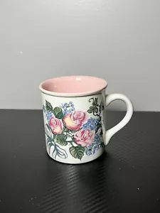Pink Floral Cottagecore Coffee Mug Vintage 1991 Potpourri Press Korea - Picture 1 of 12
