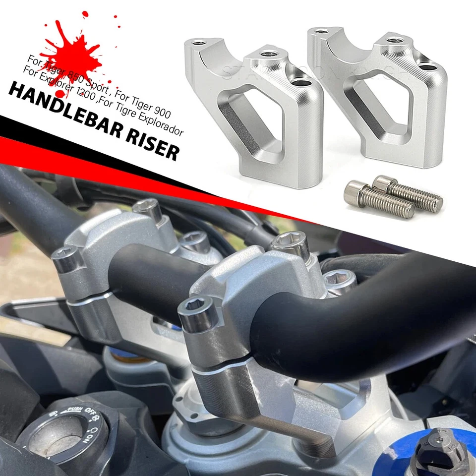 Motorcycle Handlebar Riser For Tiger 850 Sport Tiger 900 GT PRO Explorer 1200 - Image 1 of 4