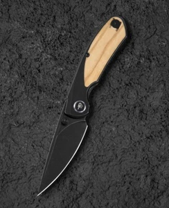 Bestech Knives Lito Frame Folding Knife M390 Steel Blade Titanium/Wood - BT2307C - Picture 1 of 1
