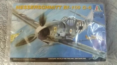 Aeromodello italeri messerschmitt bf-109 g-6 1:72 italiano con adesivi speciali - Immagine 1 di 3
