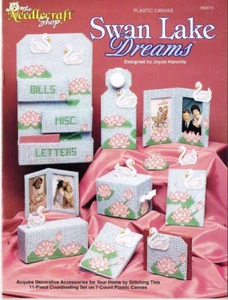 Swan Lake Dreams Tissue Cover Door Stop + Plastic Canvas Patterns Pattern 1999 - Picture 1 of 1