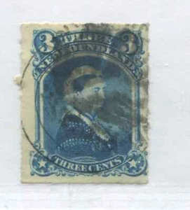 Newfoundland 1877 3 cents rouletted used - Picture 1 of 1