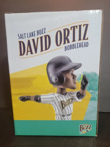 David Ortiz Salt Lake City Buzz SGA Bobblehead. Boston Red Sox HOF New In Box Cover