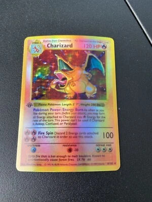 STICKER - HOLOGRAPHIC Charizard Base Set 1999 1st Edition Pokemon STICKER - Image 1 of 2