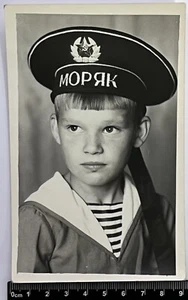 Old Photo Cute Children, Affectionate Handsome Guy/Sailor #1725 - Imagen 1 de 3