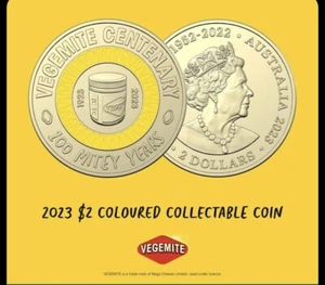2023 $2 Vegemite Yellow Coin UNC From Mint Bag (2 x $2 coin) - Picture 1 of 3