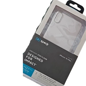 Speck Presidio Stay Clear Case for iPhone XS Max Transparent Protective Cover - Afbeelding 1 van 10