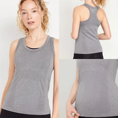 Old Navy Women’s Fluid Seamless Tank Top Heather Gray Size S M L XL - Image 1 of 4