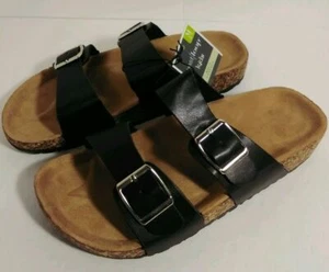 West/Loop Buckle Footbed Slide Sandals Kid's Black Size S (13/1) NEW! - Picture 1 of 2