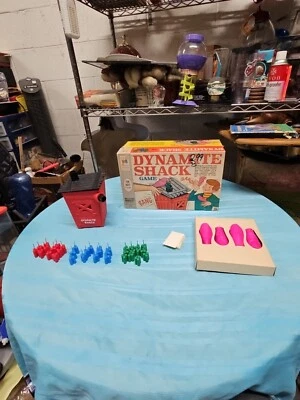 Vintage Dynamite Shack Skill Action Game Milton Bradley 1968 Missing Parts Wear - Image 1 of 4