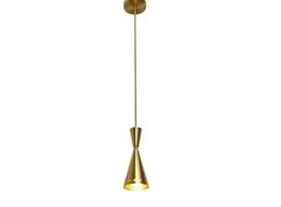 Mid Century Stilnovo Pendant Lamp Ceiling Light Fixture Brushed Brass Chandelier - Image 1 of 3