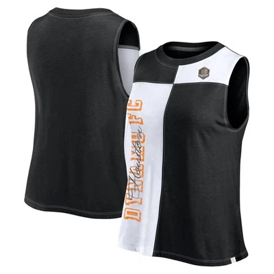 Women's Fanatics Black Houston Dynamo FC Script Colorblock Tank Top - Image 1 of 3