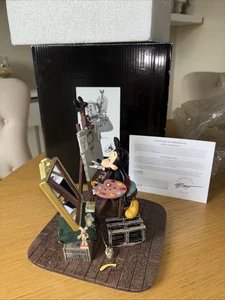 Walt Disney and Mickey Mouse Self Portrait Figurine Disneyland Paris C Boyer New - Picture 1 of 24