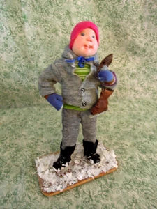 den-692 Dianne DENGEL OOAK "READY TO GO SKATING" doll /figurine" 8" tall - Picture 1 of 5