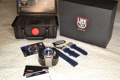 LUMINOX Sea Wolves DEEP BUVE Steve Cassel RARO Edición Limitada #1520 Automático Foto 1 de 4