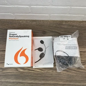 NEW Headset ONLY Nuance Dragon Naturally Speaking Premium - NO Software DISC - Picture 1 of 3