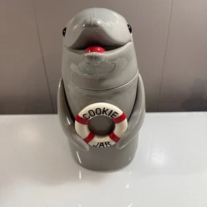 Vintage Talking Dolphin Cookie Jar Plastic Sound Works 1996 Fun-Damental Too - Picture 1 of 12