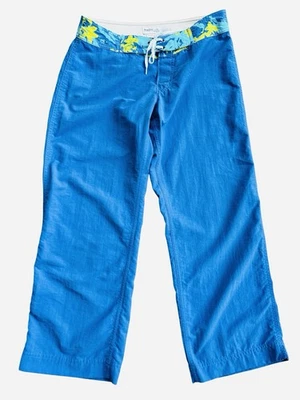 Pantalones de surf Patagonia Water Girl para mujer 6 azules de nailon cintura floral vintageY2K Foto 1 de 4