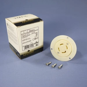 Leviton Non-Nema Locking Flanged Outlet Twist Lock 30A 120/208V 3ØY 3435-C - Picture 1 of 5