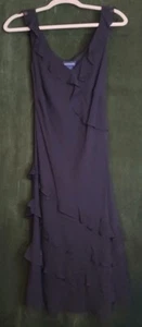 Vestido Pullover Vintage Ann Taylor Negro 100% Seda Talla 2 - Imagen 1 de 7