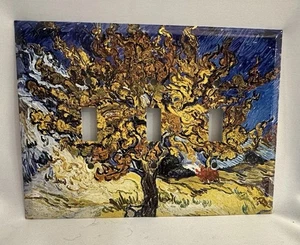 Interruttore luce pittura albero di gelso Vincent Van Gogh decorazione artistica triplo interruttore - Foto 1 di 4