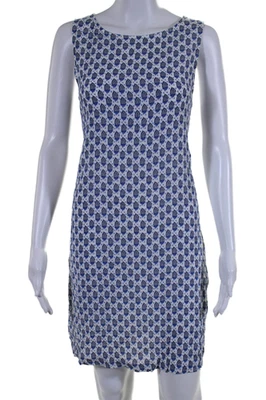 Soft Joie Womens Sleeveless Paisley Print Round Neck Shift Dress Blue Size S - Image 1 of 4