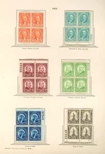 U.S. TIMBRO ~ SC. 691-701 PIASTRA NERA. LOTTO DI 4 ~ COME NUOVI INCERNIERATI - Foto 1 di 2