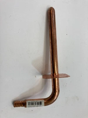 Apolo 8 pulgadas x 1/2 pulg. Codo de 90 grados con brida de púas de cobre PEX-B Foto 1 de 4