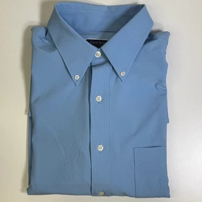 Club Room Men's Regular Fit Traveler Dress Shirt,  Placid Blue 16.5 32/33 $55 - Image 1 of 4
