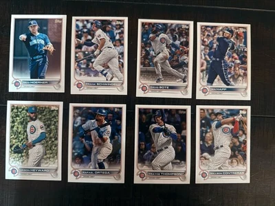 Topps 2022 Chicago Cubs Position Player Lot 8 Cards NM Free Shipping MLB Topps - Image 1 of 2