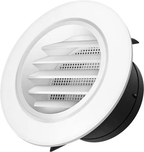 iPower 4 Inch ABS Round Air Soffit Vent Louver Grille Cover Screen Mesh 1 Pk - Picture 1 of 5