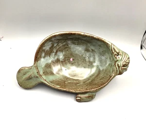 Tom Chamberlain Art Pottery Manatee Figural Bowl 9" - Picture 1 of 6